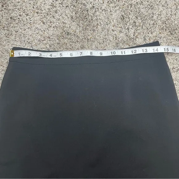 Hugo Boss Vilea Black Virgin Wool Knee Length Pencil Skirt 6 Office Workwear