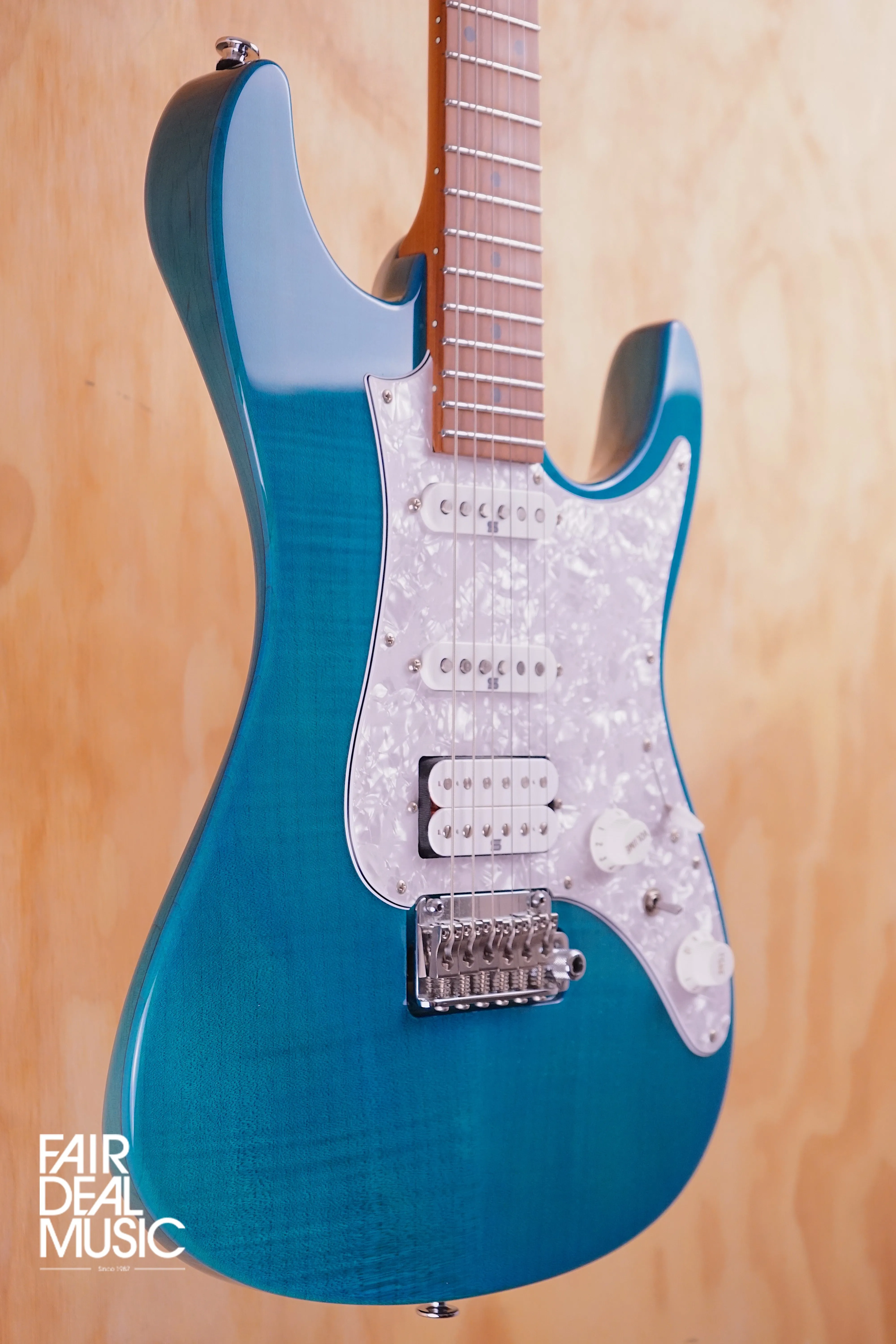 Ibanez AZ2204F in Transparent Aqua Blue, USED
