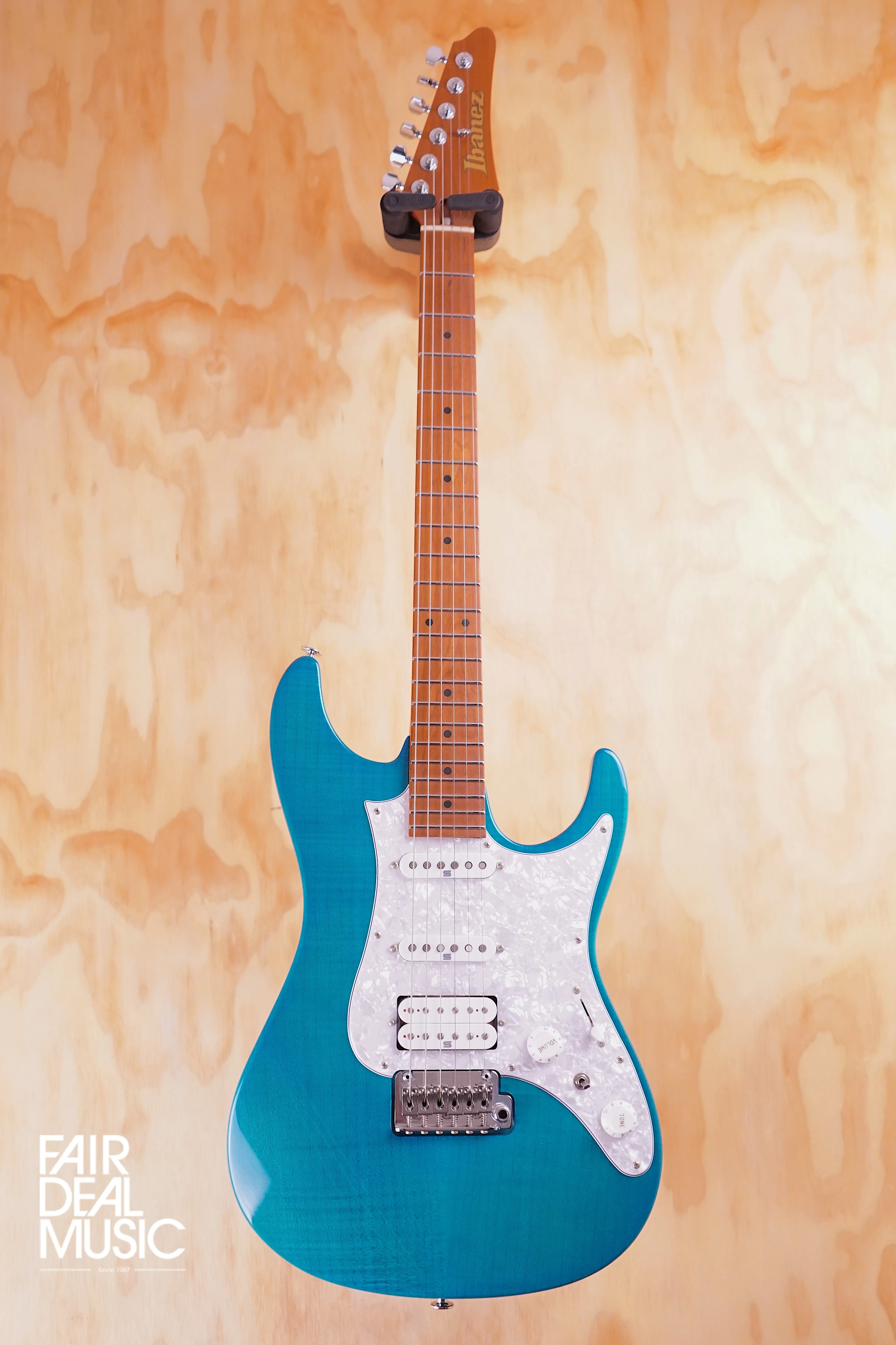 Ibanez AZ2204F in Transparent Aqua Blue, USED