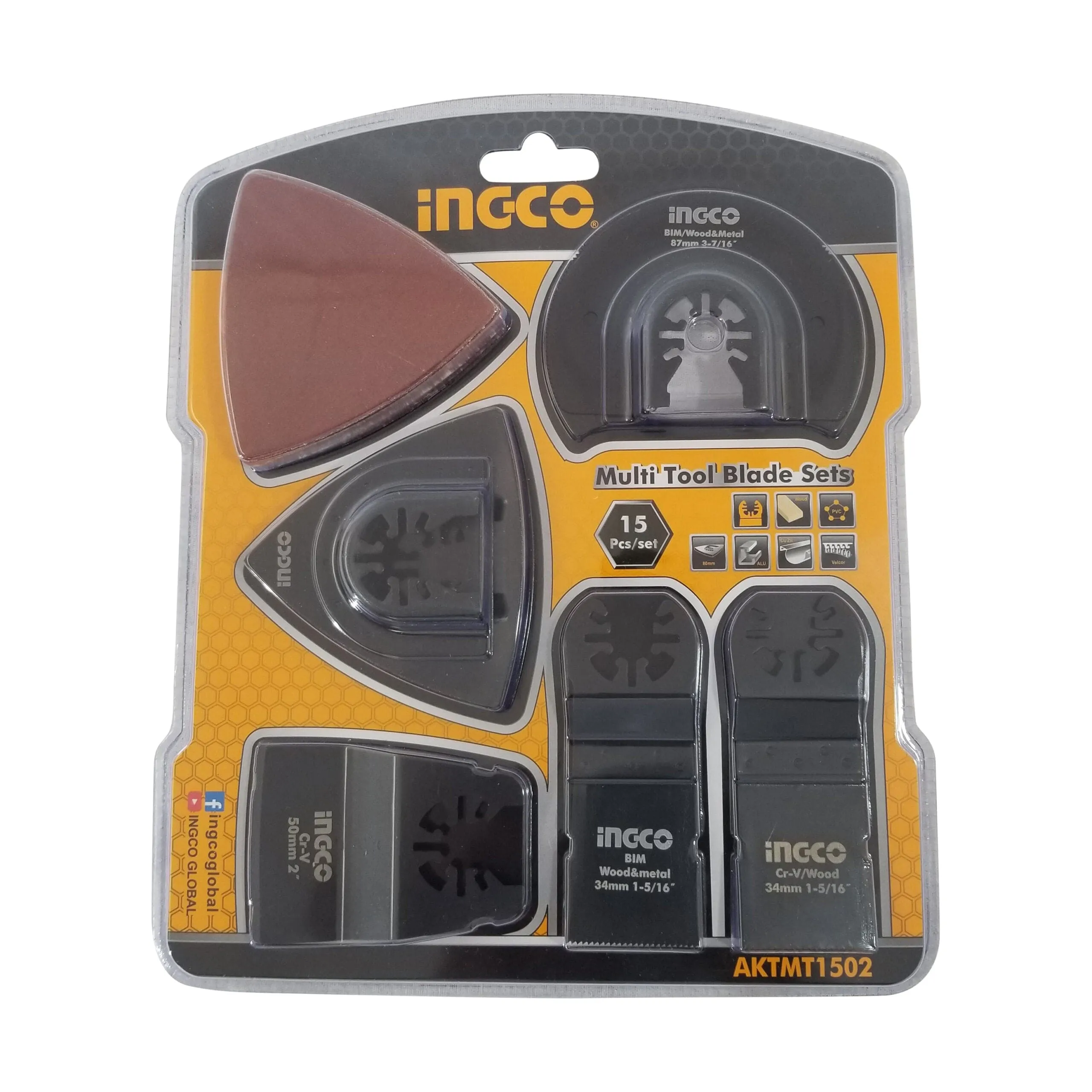 Ingco 15 Pieces Multi-Tool Blade Sets - AKTMT1502