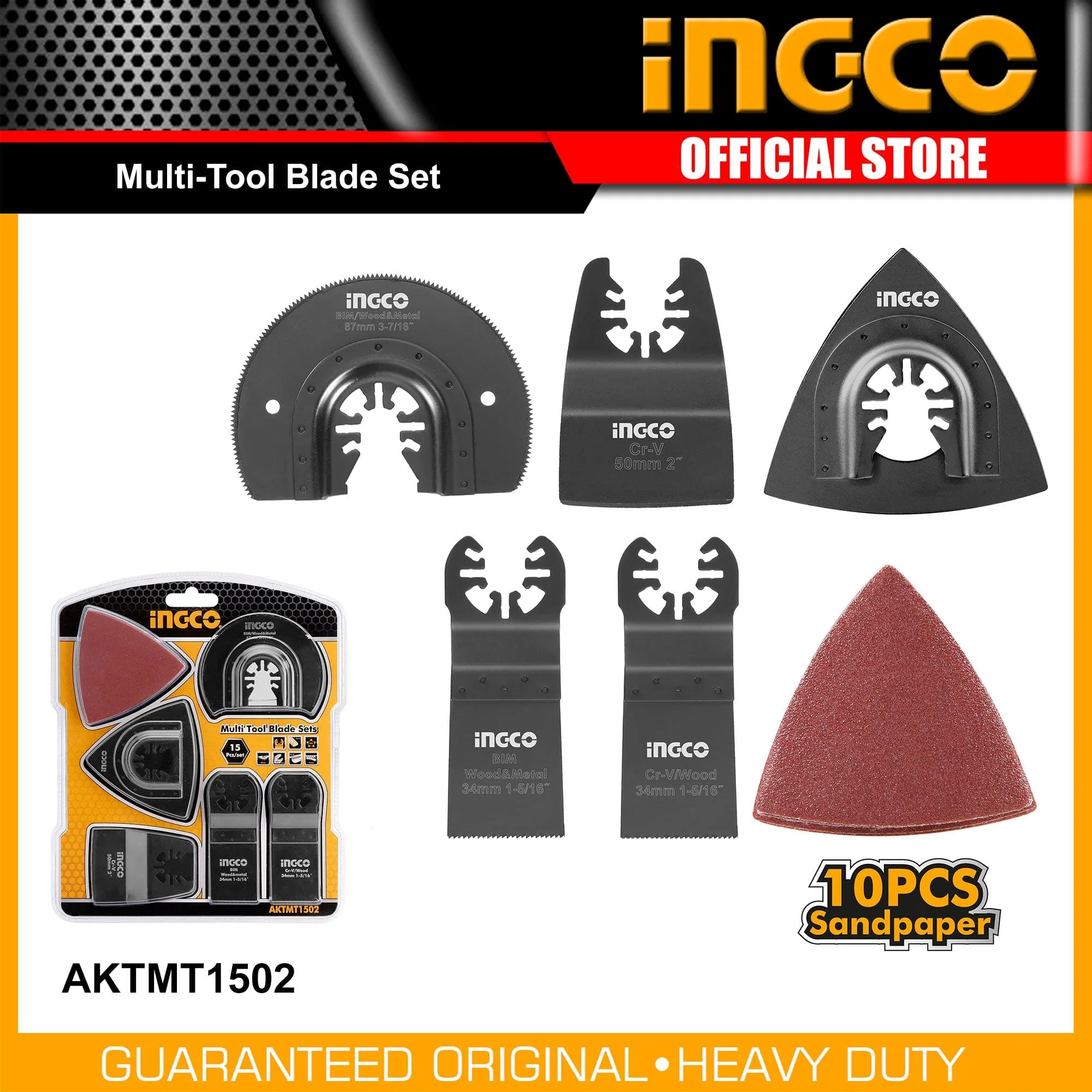 Ingco 15 Pieces Multi-Tool Blade Sets - AKTMT1502
