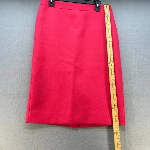 J Crew No 2 Pencil Skirt 100% Wool Women's Size 8T Pink