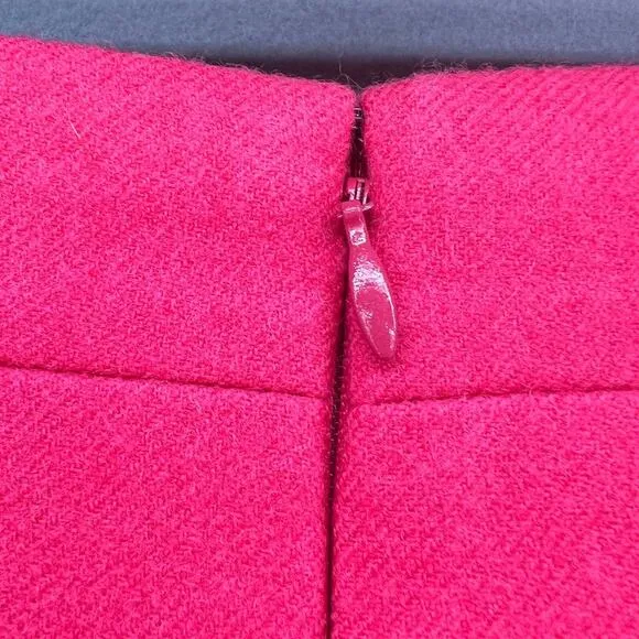 J Crew No 2 Pencil Skirt 100% Wool Women's Size 8T Pink