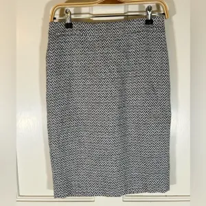 J. Crew Women’s Chevron Black Pink Gray Pencil Skirt Size 0 NWT