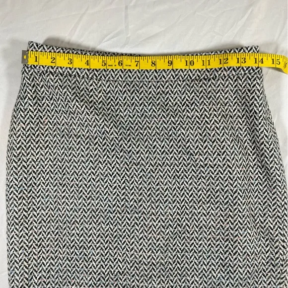 J. Crew Women’s Chevron Black Pink Gray Pencil Skirt Size 0 NWT