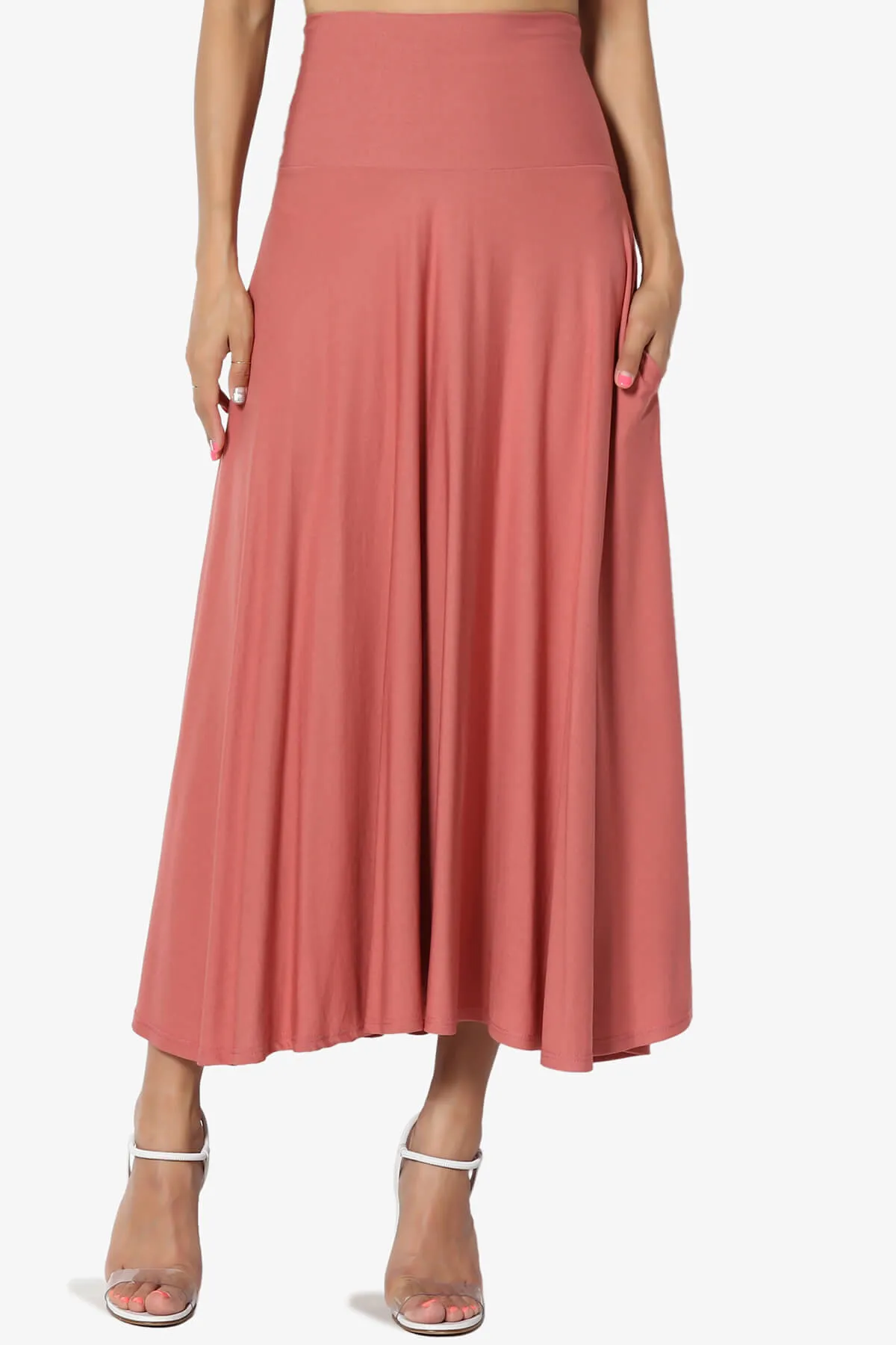 Jubilant Pocket Swing Midi Skirt
