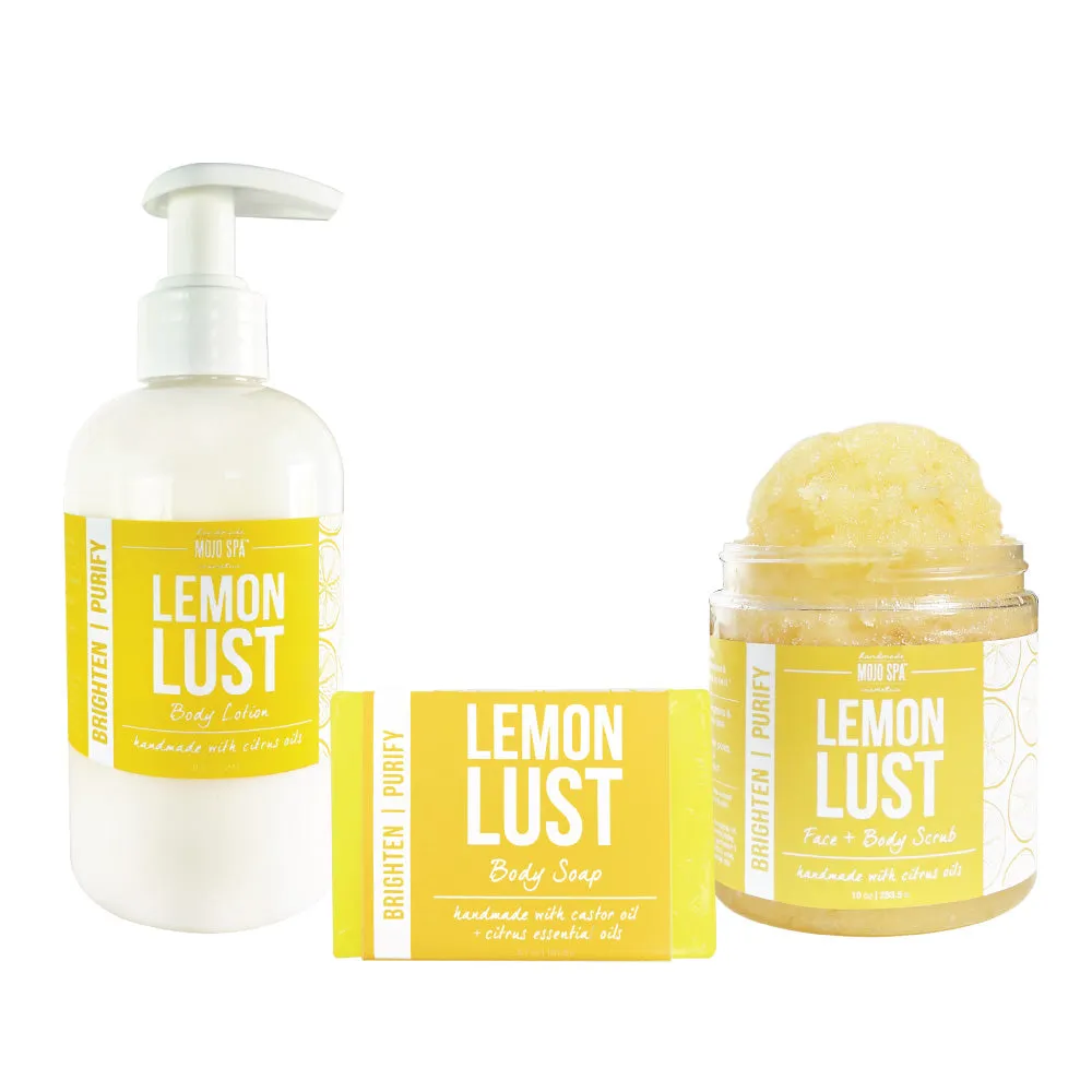 Lemon Lust Scrub, Lotion & Soap Gift Set