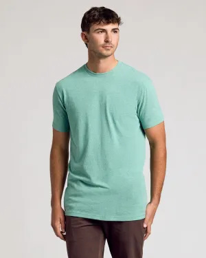Light Heather Greenery Tall Straight Hem Crew Neck T-Shirt