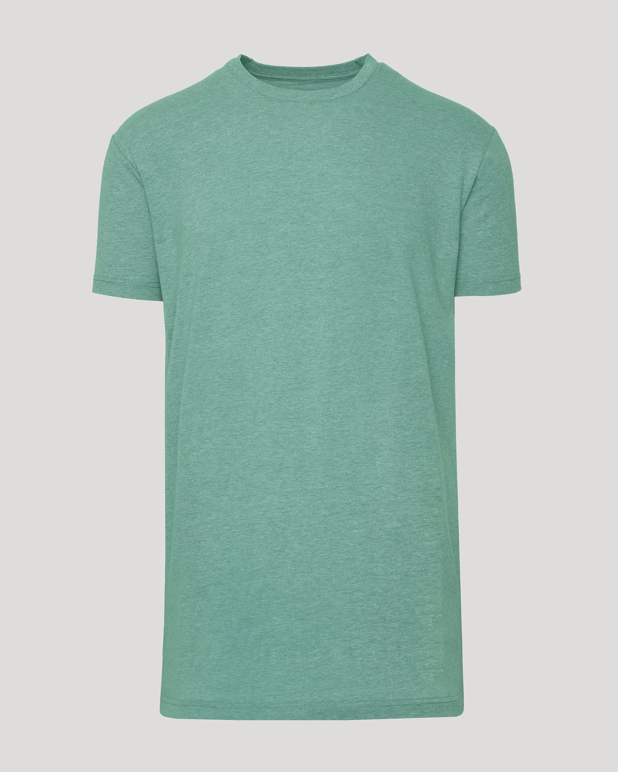 Light Heather Greenery Tall Straight Hem Crew Neck T-Shirt