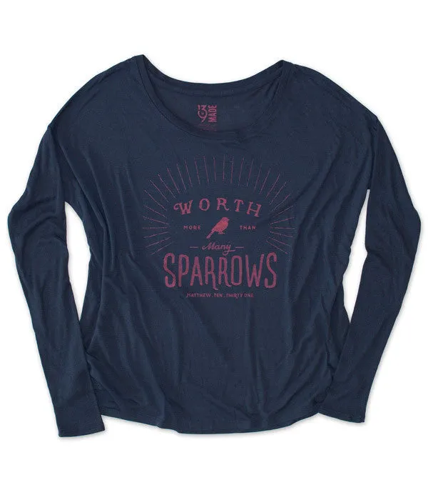 Long-Sleeve "More Than Many Sparrows"