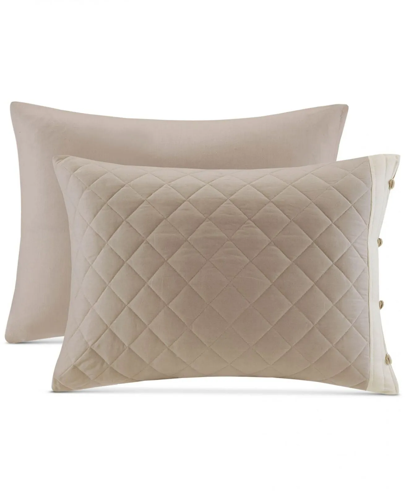 Madison Park Breanna Quilted 4-Pc. Bedspread Set Diamond Khaki Brown Queen