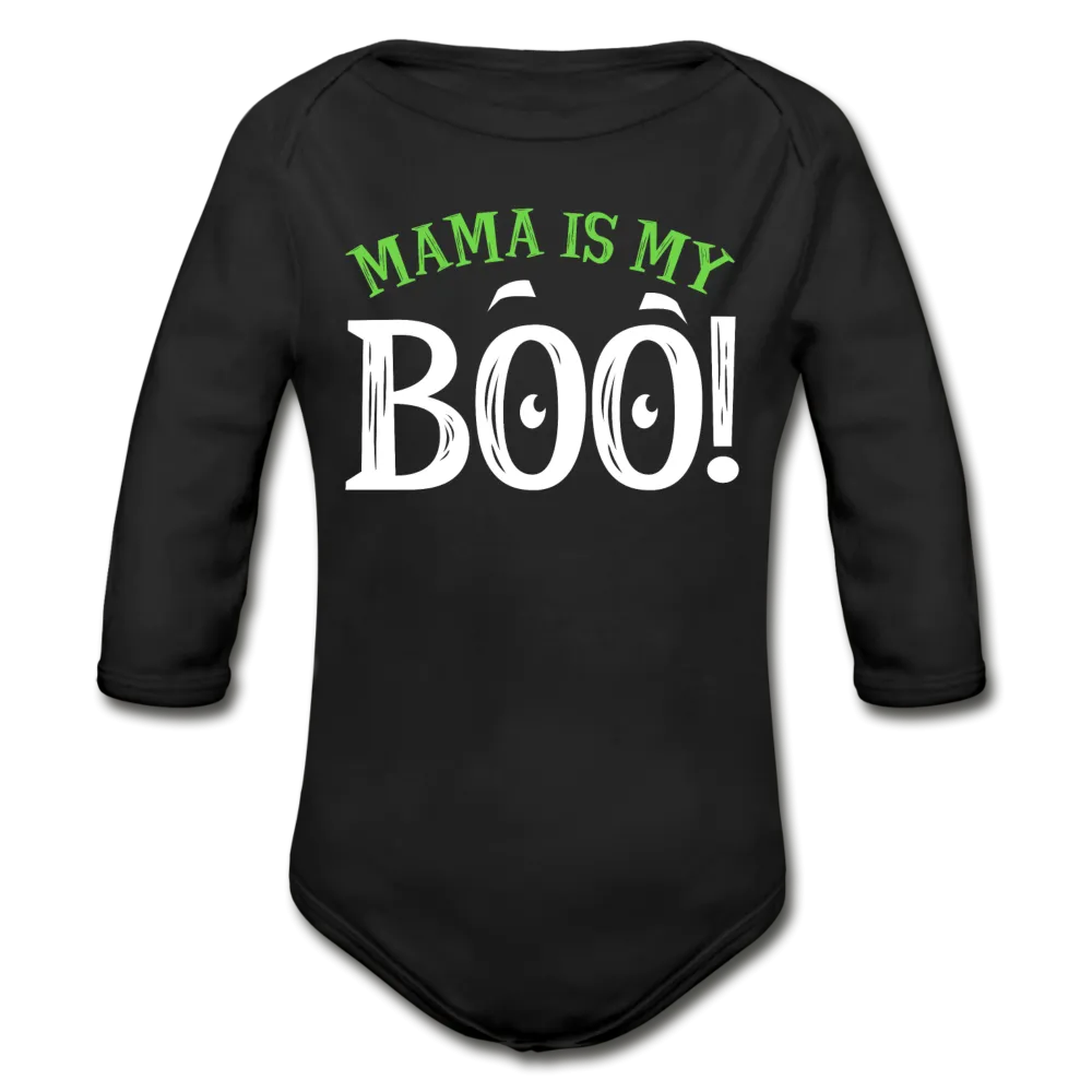 Mama is my Boo Organic Long Sleeve Baby Bodysuit