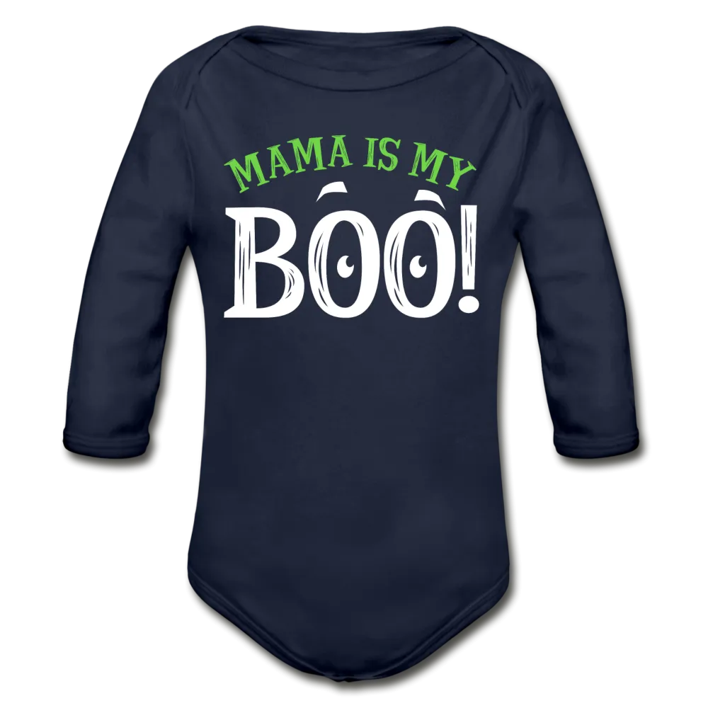 Mama is my Boo Organic Long Sleeve Baby Bodysuit