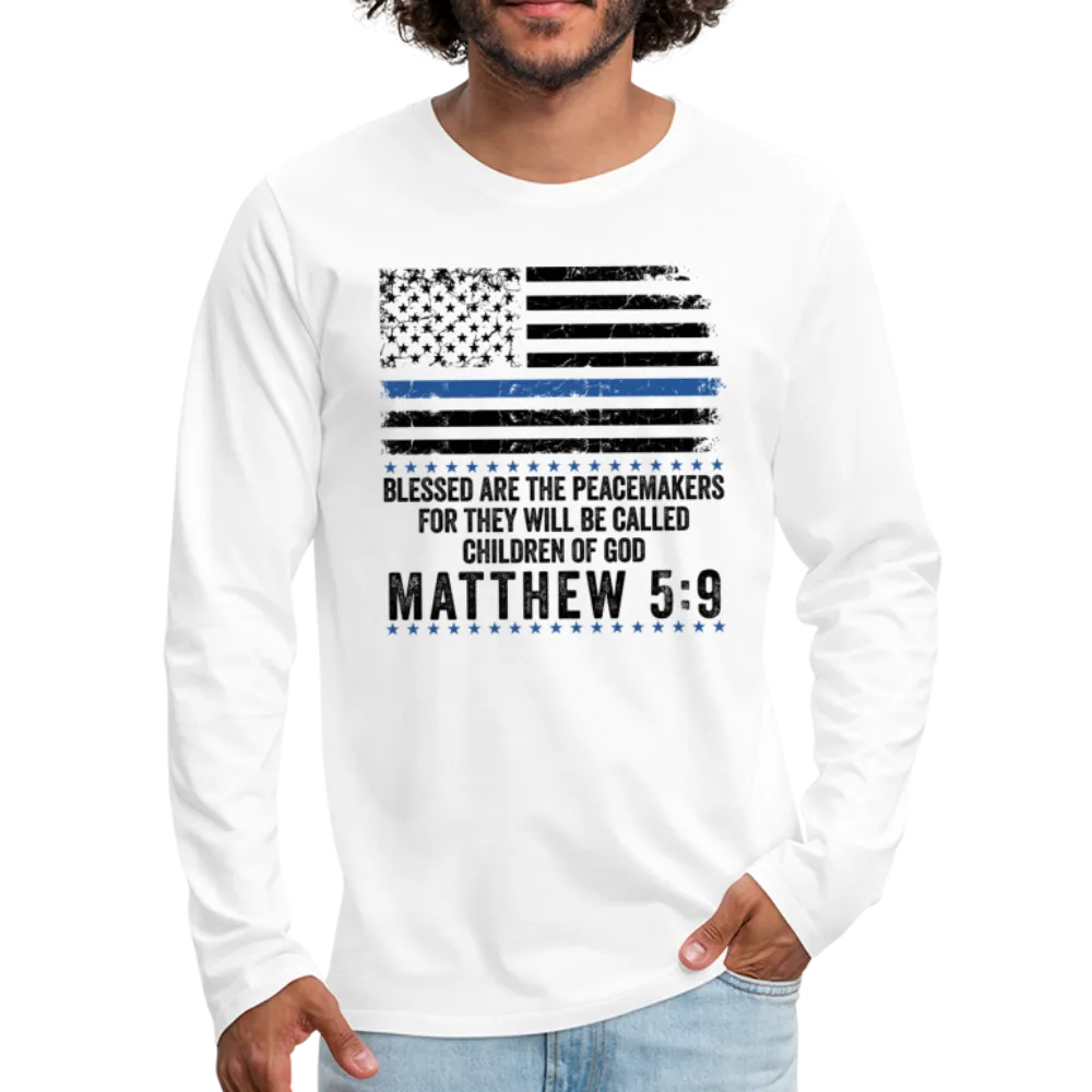 Matthew 5:9 Men's Premium Long Sleeve T-Shirt