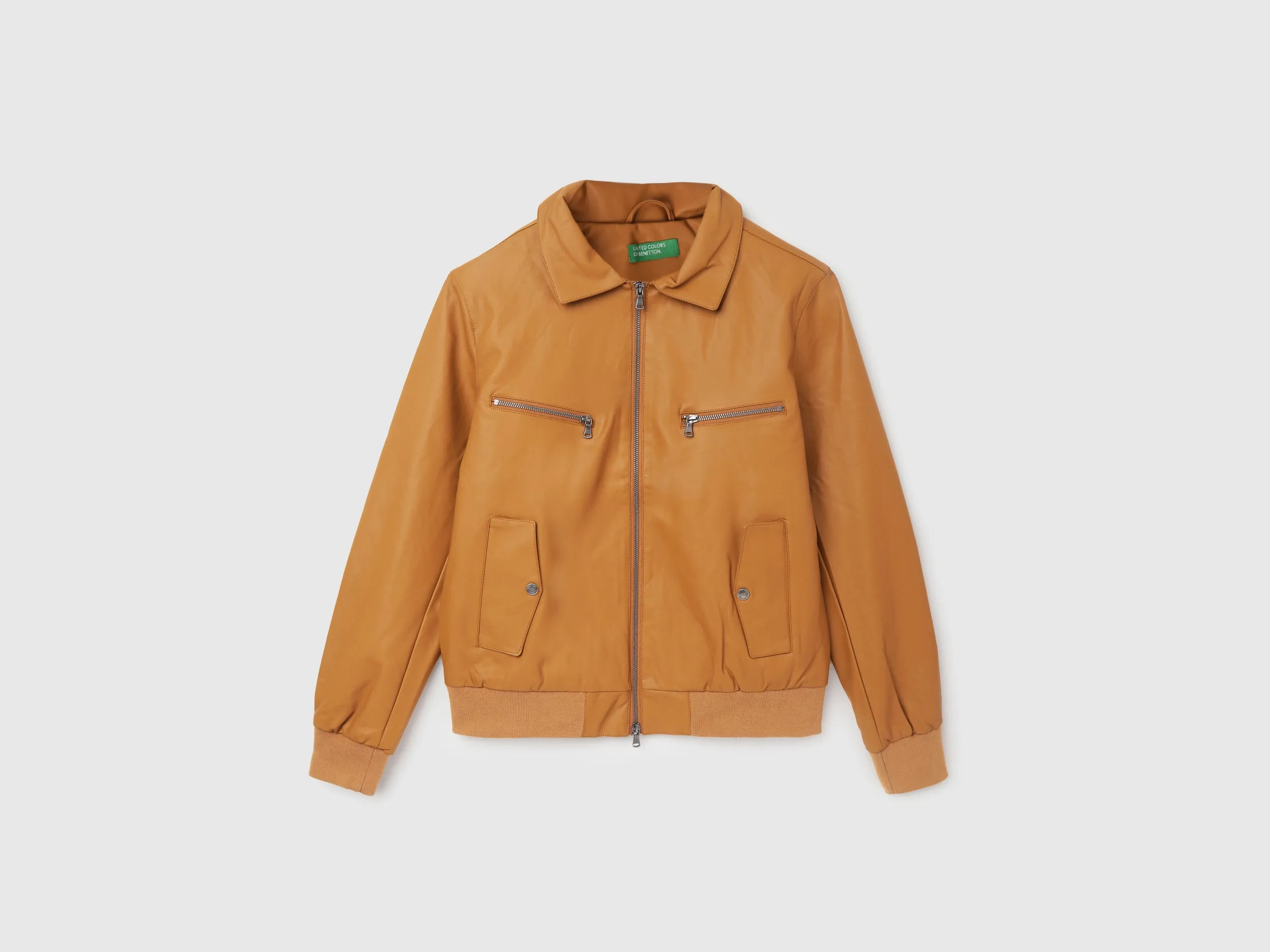 Men's Regular Fit Solid Metalic Zip Detail Jacket