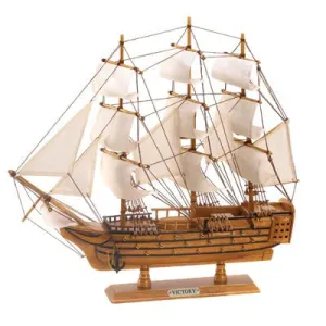 Model Ship HMS Victory Wood and Cotton Canvas Free Shipping