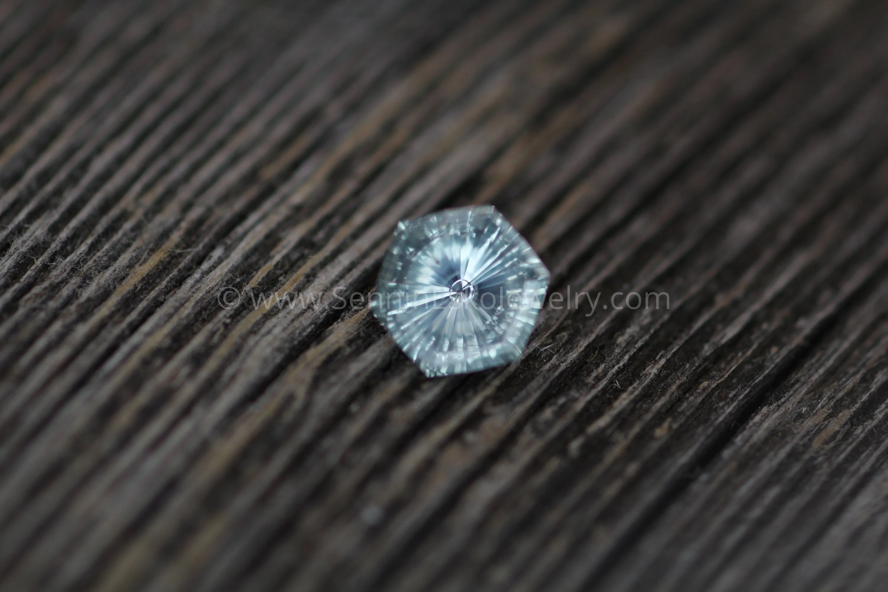 Montana Sapphire 6.8mm, 1.25 Carats - Fantasy Cut Hexagon Sapphire - Untreated El Dorado bar Montana Sapphire