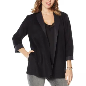 MOTTO Women's Plus Size Herringbone Cardigan