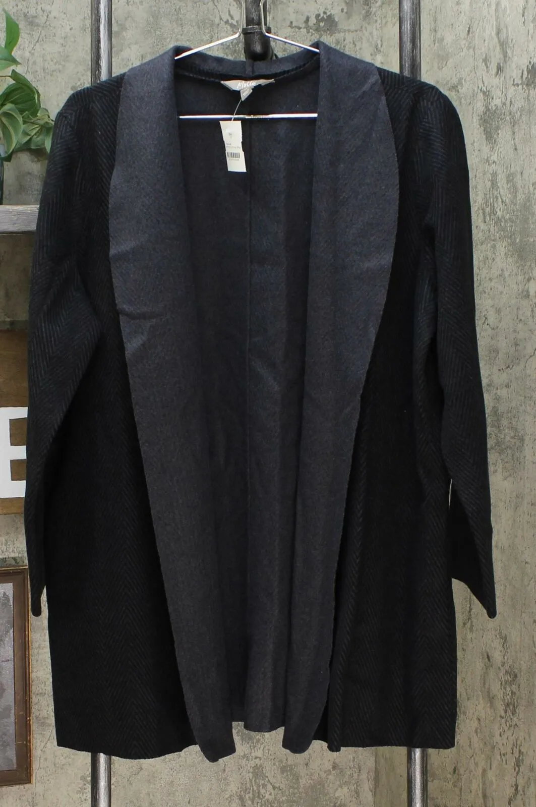 MOTTO Women's Plus Size Herringbone Cardigan
