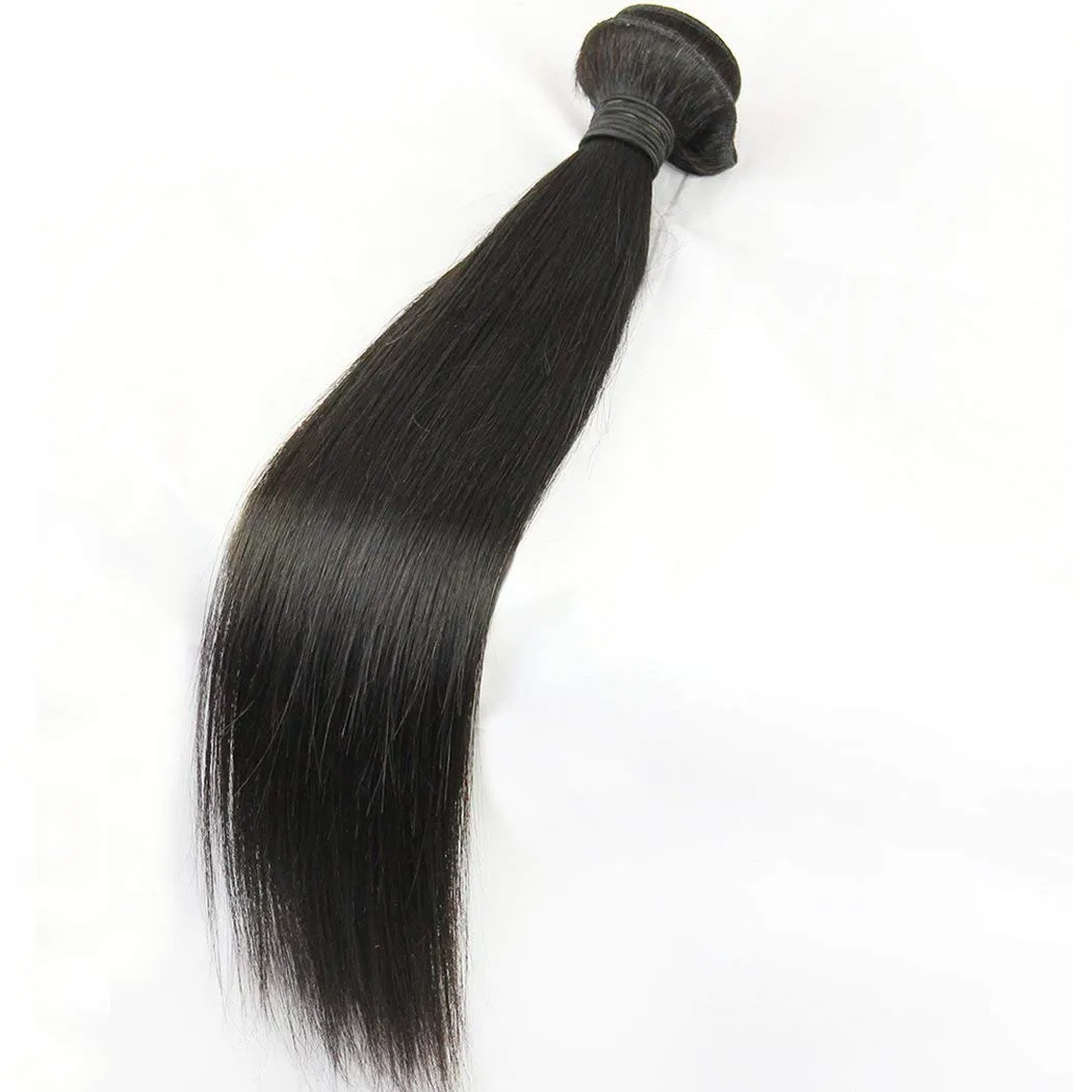 Ms Fenda Hair Raw Virgin Peruvian Remy Human Hair Extensions Straight Weave Weft 1 Piece 10"-30" Natural Color 100 Virgin Peruvian Hair Straight