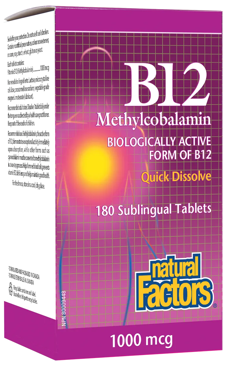 Natural Factors B12 Methylcobalamin 1000mcg