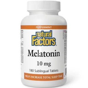 Natural Factors Melatonin 10 mg Peppermint 180s