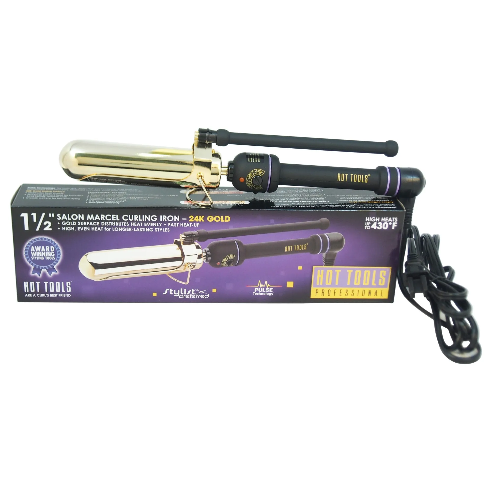 New in box! Hot Tools Professional 24K Gold 1 1/2" Marcel Iron/Wand for Long Lasting Results