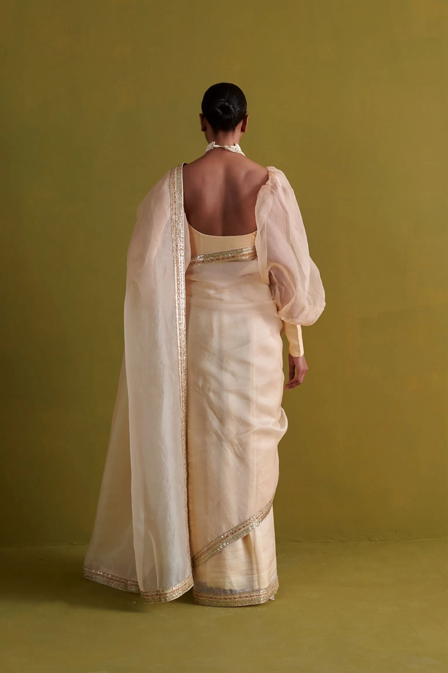 New Season Festive 2024-Saree-Organza/Raw Silk 3pcs Beige-AS107-Fashion Wedding Edit Aarti Sethia