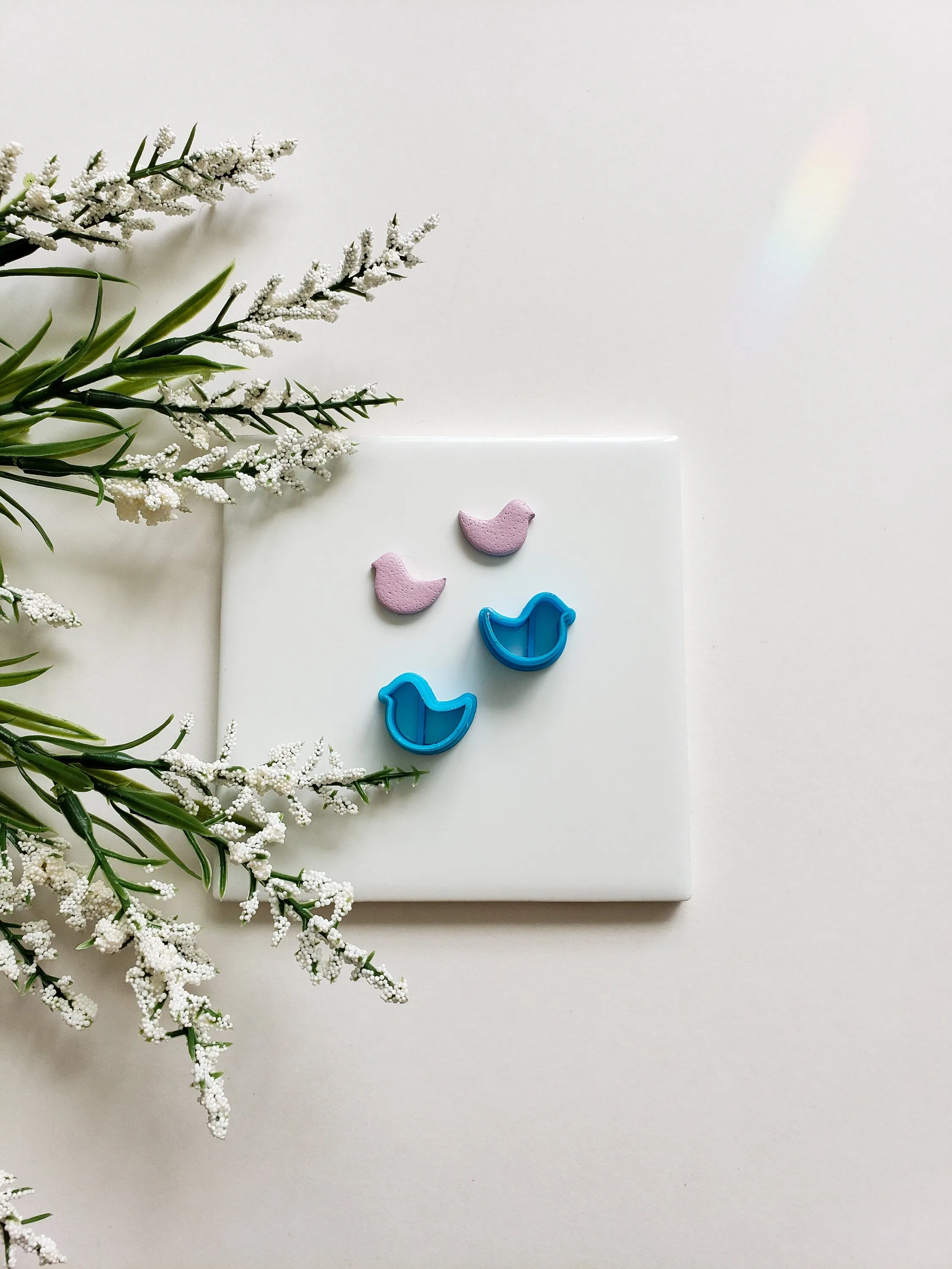 Pair of Birds Set | Fairy Garden Clay Cutter