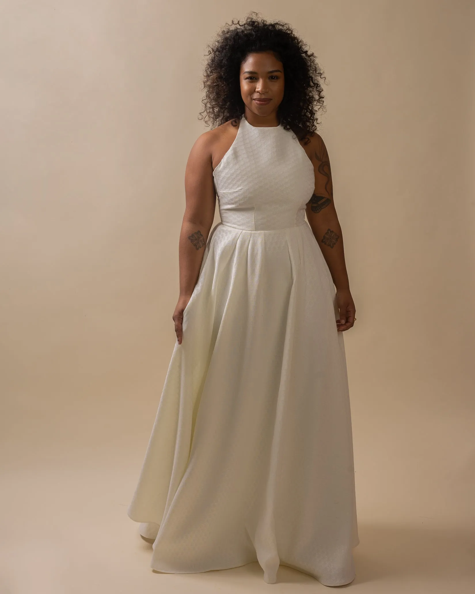 Paroles | Brocade Halter Wedding Gown