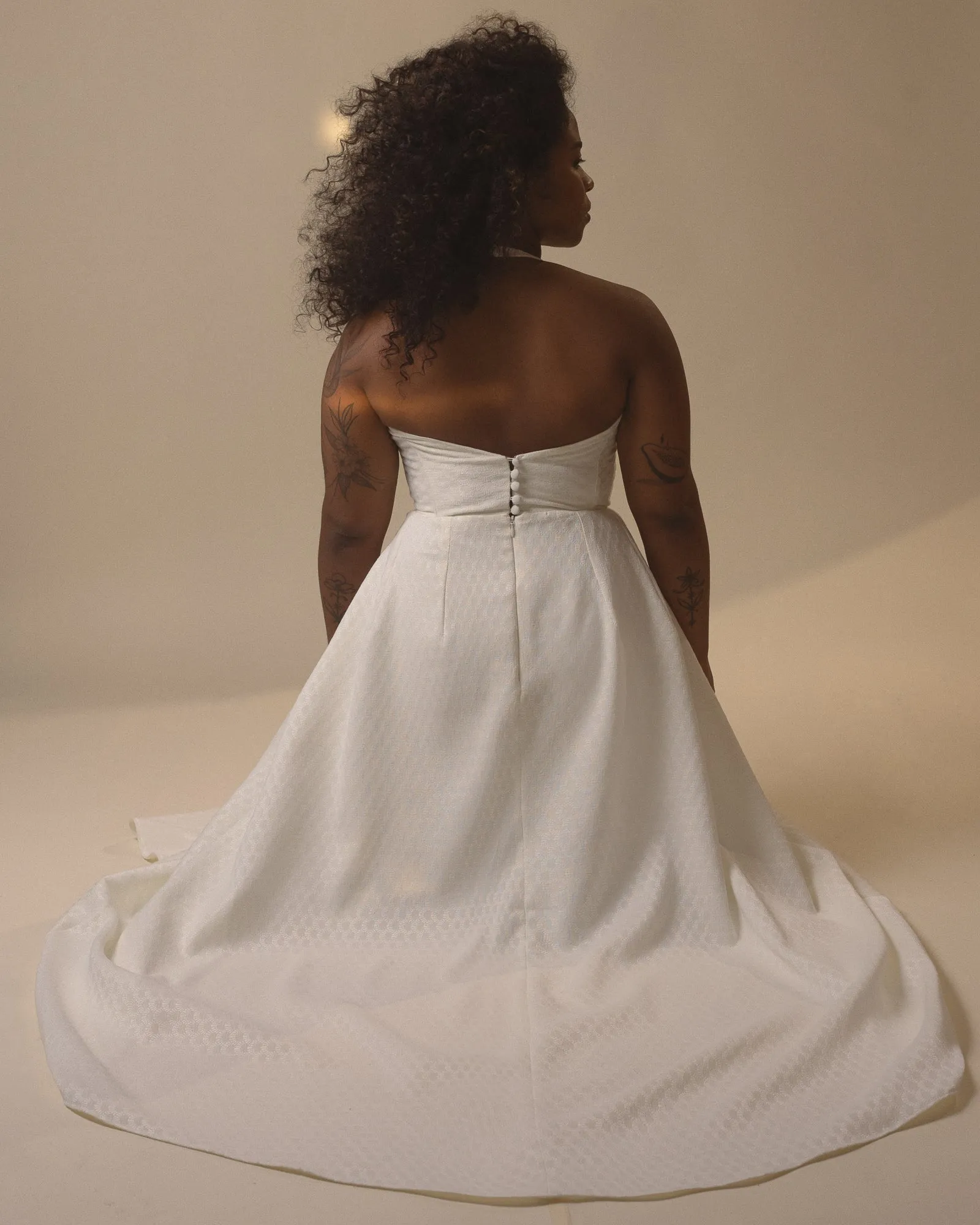 Paroles | Brocade Halter Wedding Gown