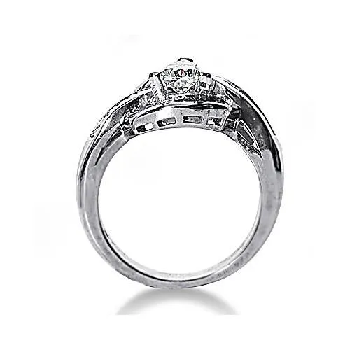 Pear Cut Real Natural Earth Mined Diamond Engagement Fancy Ring 3.50 Ct. White Gold 14K