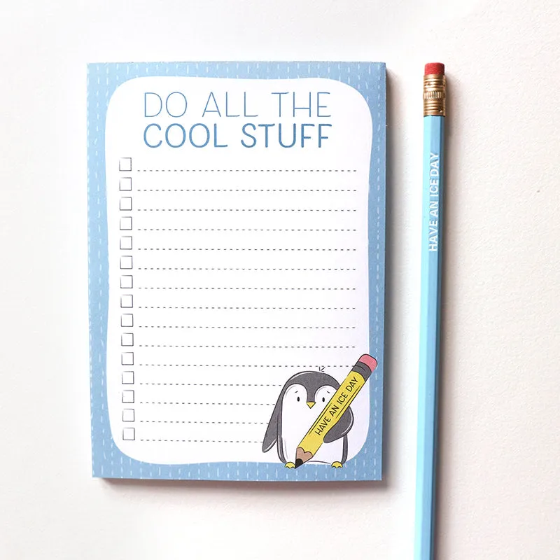 Penguin To Do List Notepad & Pencil Set by Sian Shrimpton