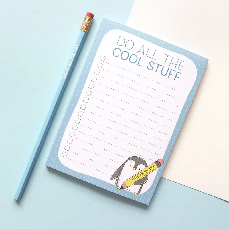 Penguin To Do List Notepad & Pencil Set by Sian Shrimpton