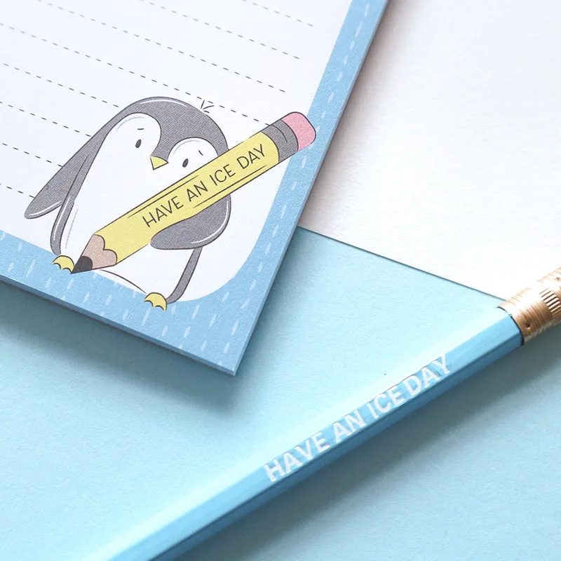 Penguin To Do List Notepad & Pencil Set by Sian Shrimpton