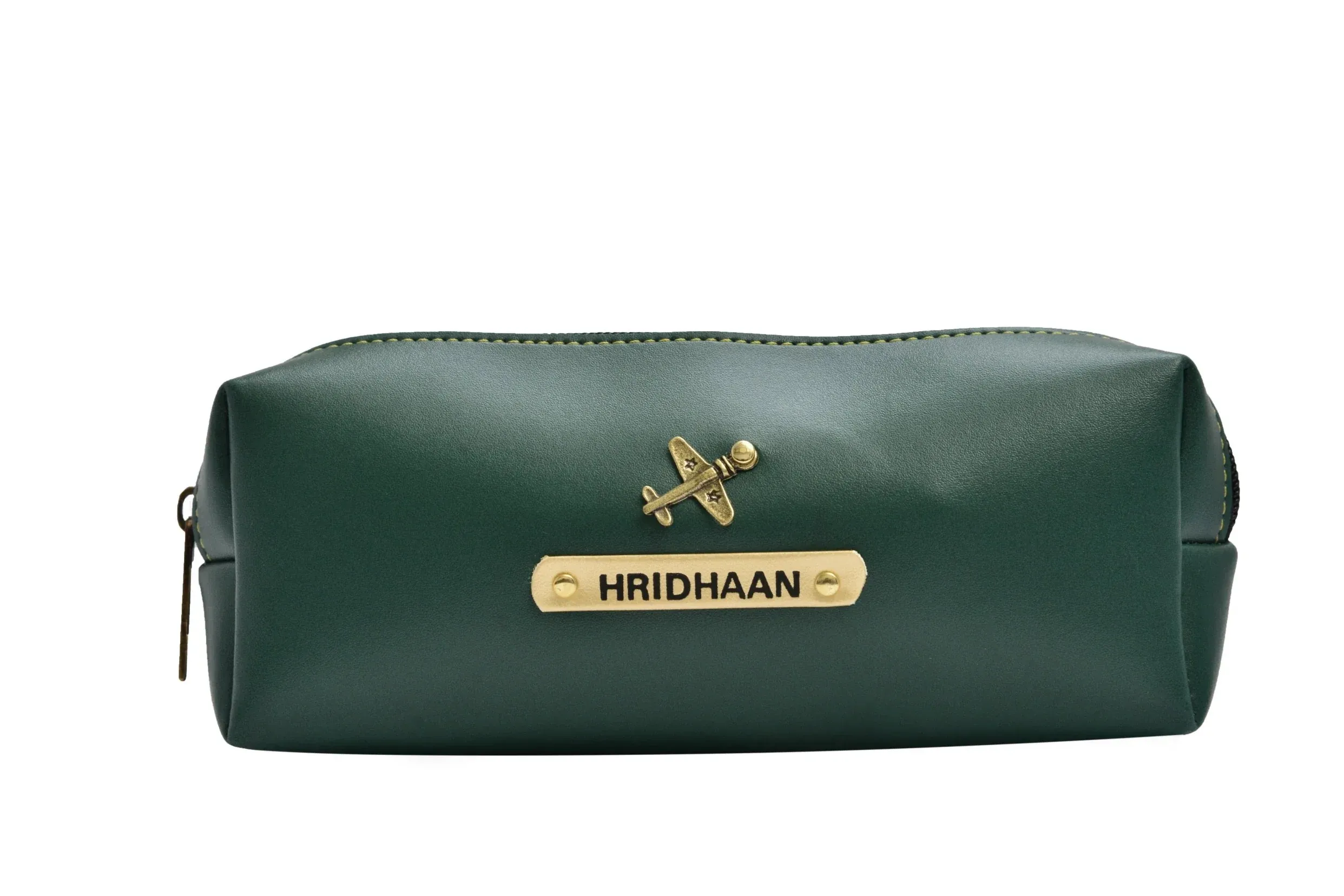 Personalized Vegan Leather Unisex Pencil Pouch - Royal Blue