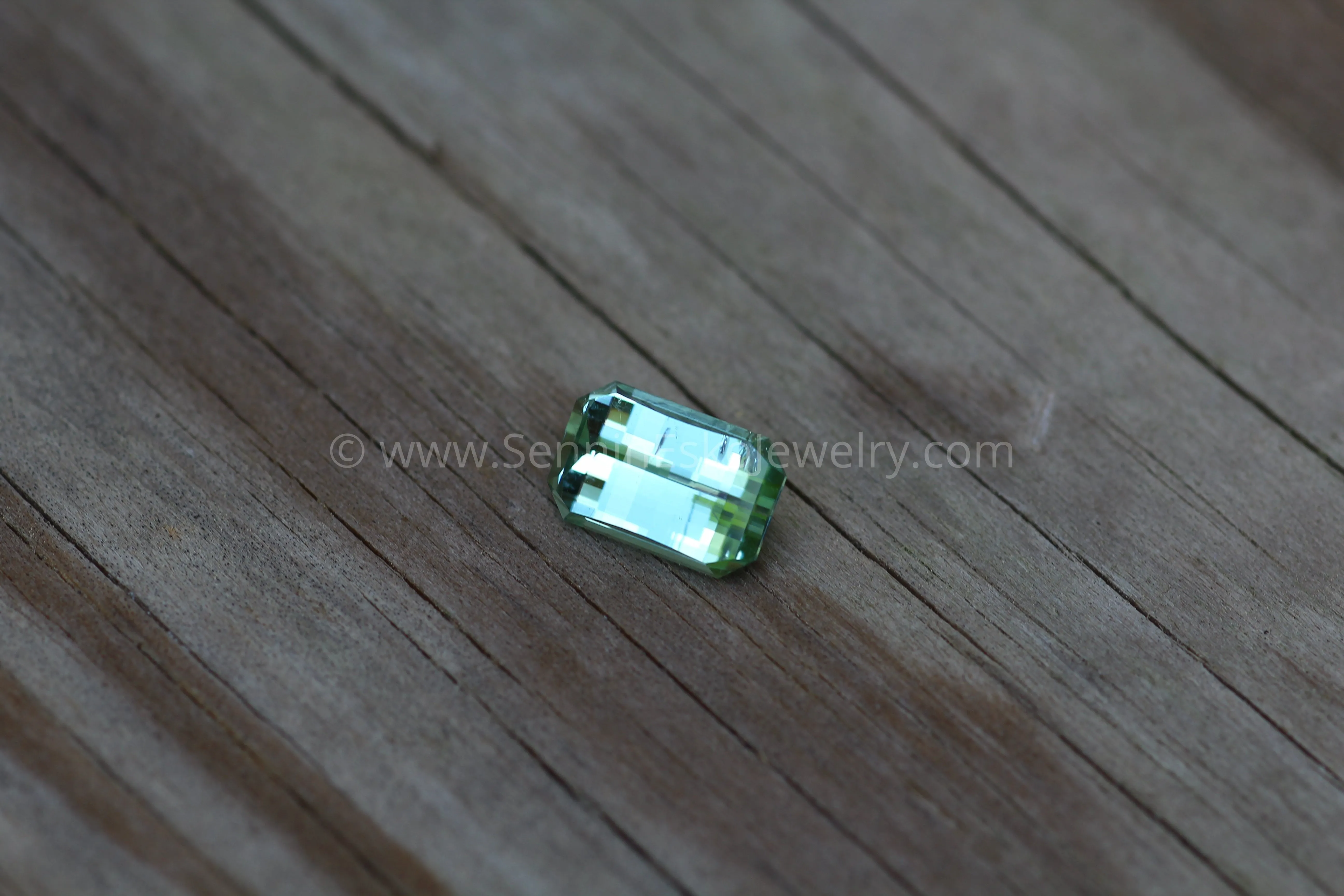 Pixel Cut Mint Green Tourmaline - Octagon Cut Tourmaline - 3.7 carats 11.2x7.2mm