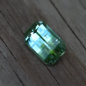 Pixel Cut Mint Green Tourmaline - Octagon Cut Tourmaline - 3.7 carats 11.2x7.2mm