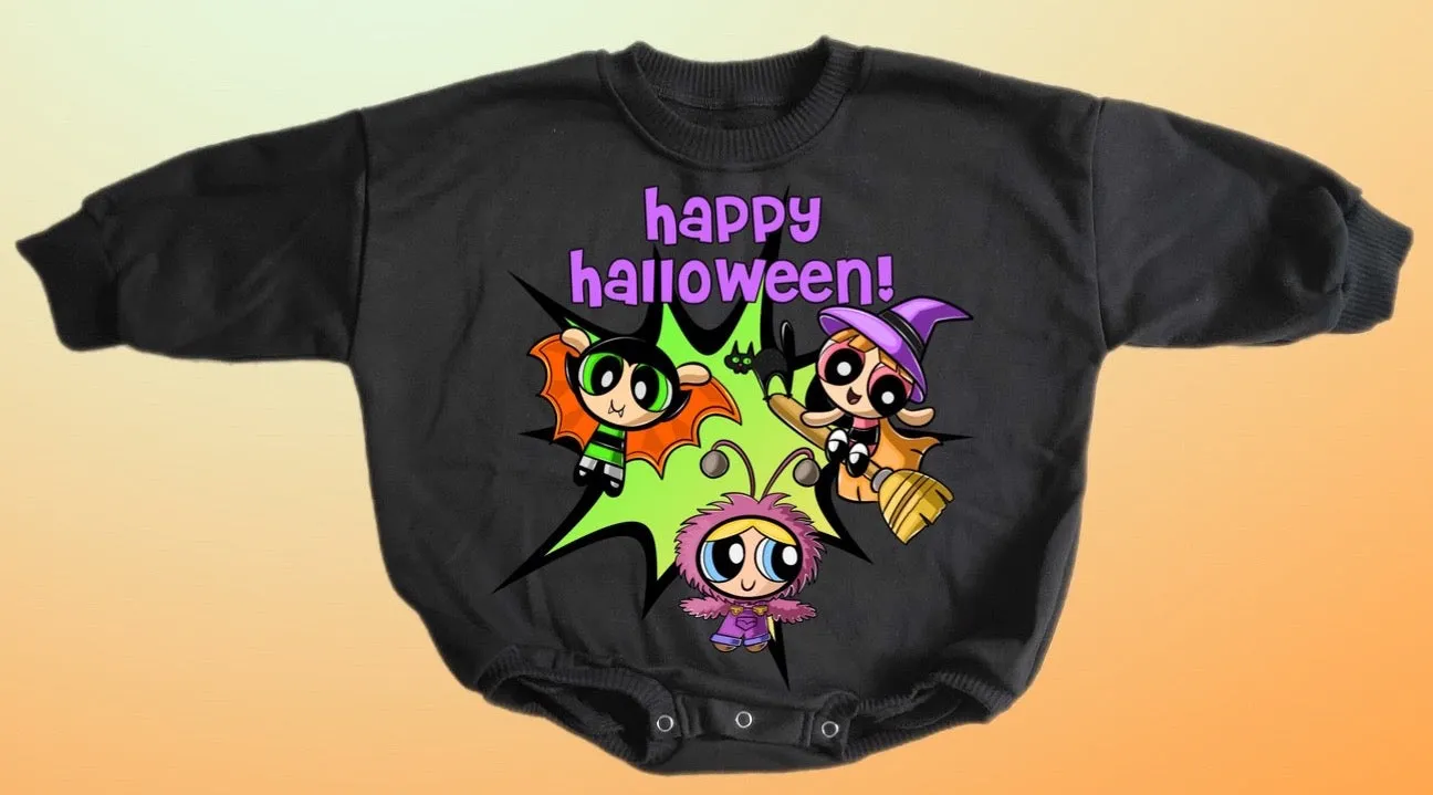 POWERPUFF HALLOWEEN Screen dtf  Pre order 3-5 business days