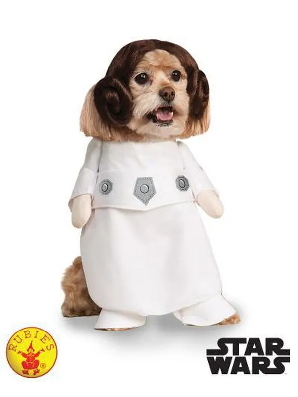 Princess Leia Pet Costume Size S