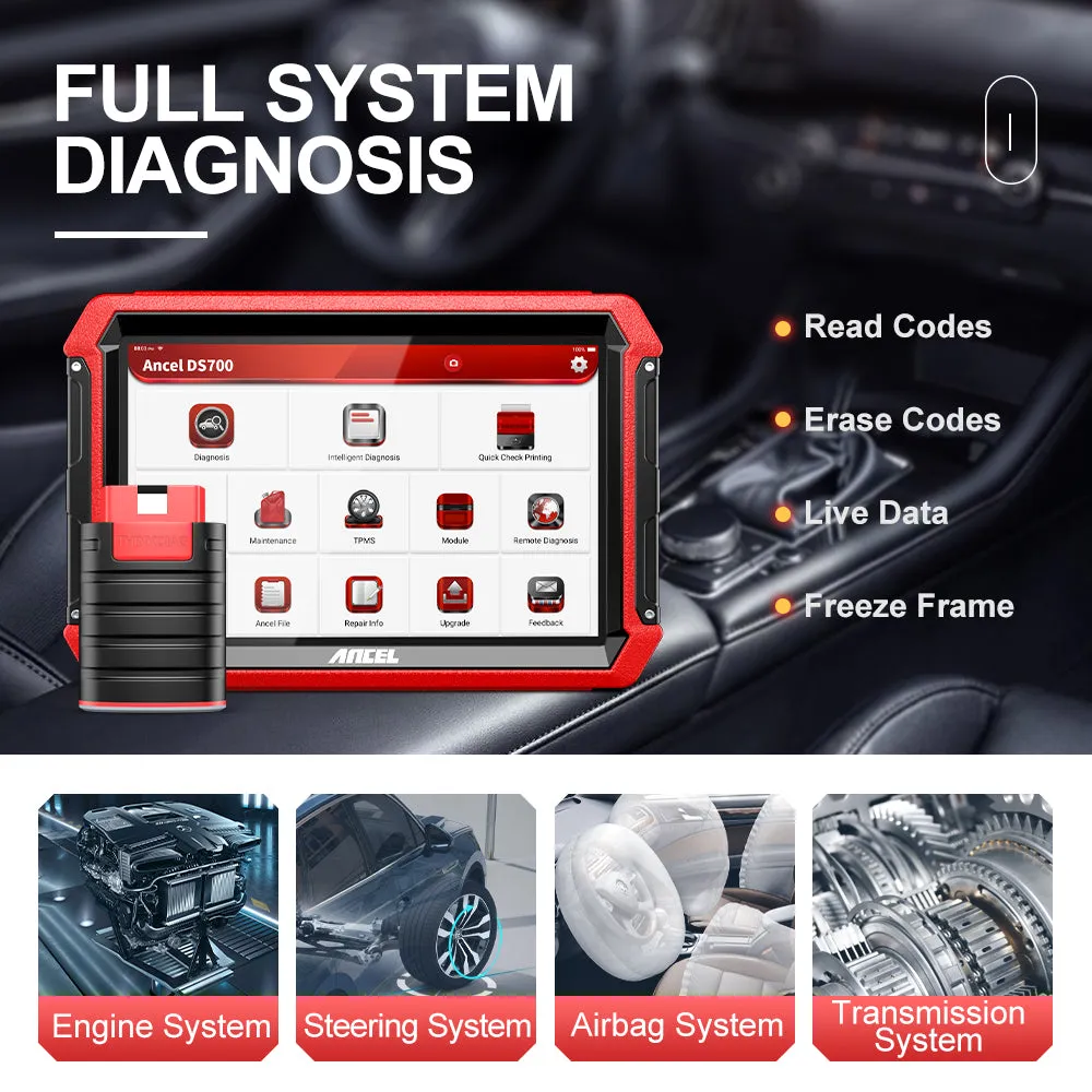 Professional Diagnostic Scanner Ancel DS700 Bi-directional ECU Coding