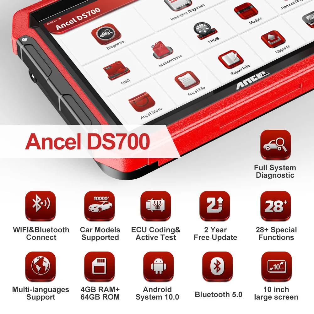 Professional Diagnostic Scanner Ancel DS700 Bi-directional ECU Coding