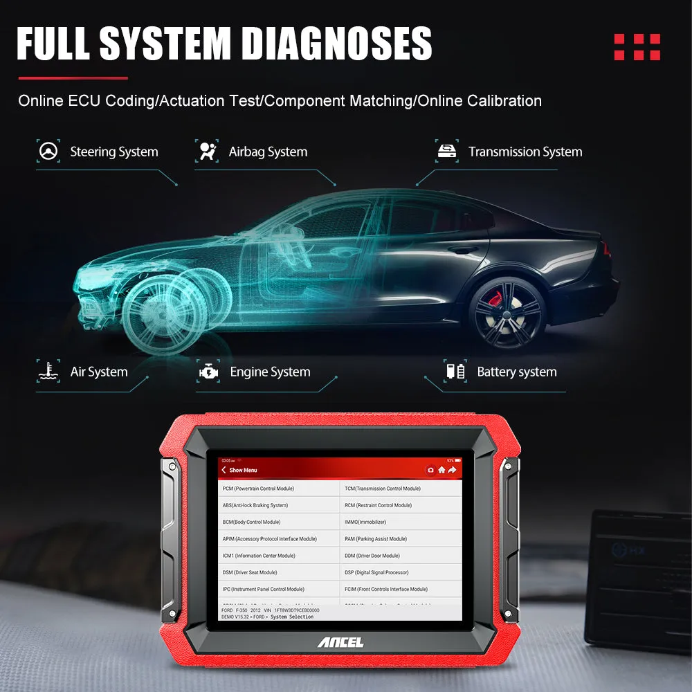 Professional Scan Tool Ancel DS600 Bi-directional ECU Coding 34  Specials