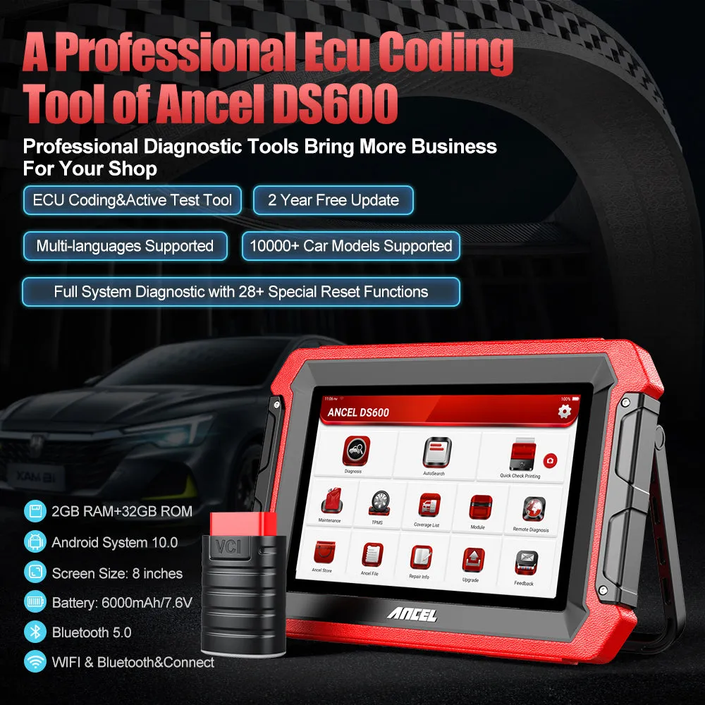 Professional Scan Tool Ancel DS600 Bi-directional ECU Coding 34  Specials