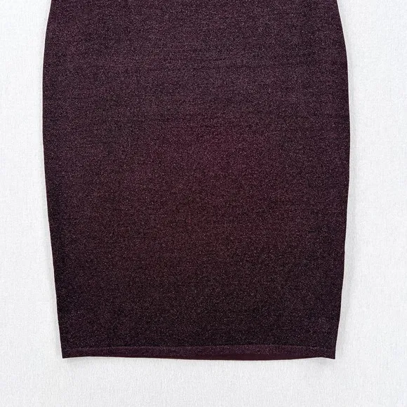 RAG &amp; BONE Marie Skirt Womens Medium Purple Nightshade Metallic Pencil Knit NWT