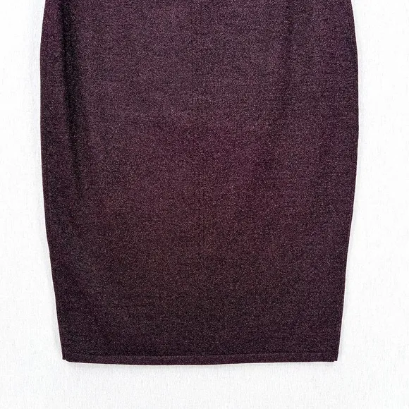 RAG &amp; BONE Marie Skirt Womens Medium Purple Nightshade Metallic Pencil Knit NWT