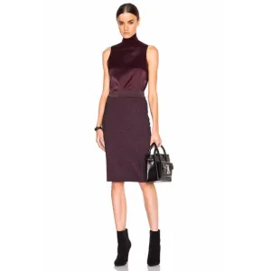 RAG &amp; BONE Marie Skirt Womens Medium Purple Nightshade Metallic Pencil Knit NWT