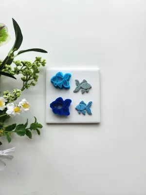 Rainbow Fish Set | Beach Polymer Clay Cutter