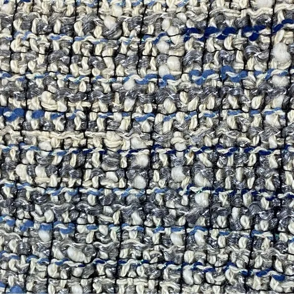 Rebecca Taylor NWT Tweed Ruffle Pencil Skirt Size 8 Gray Blue Preppy Career