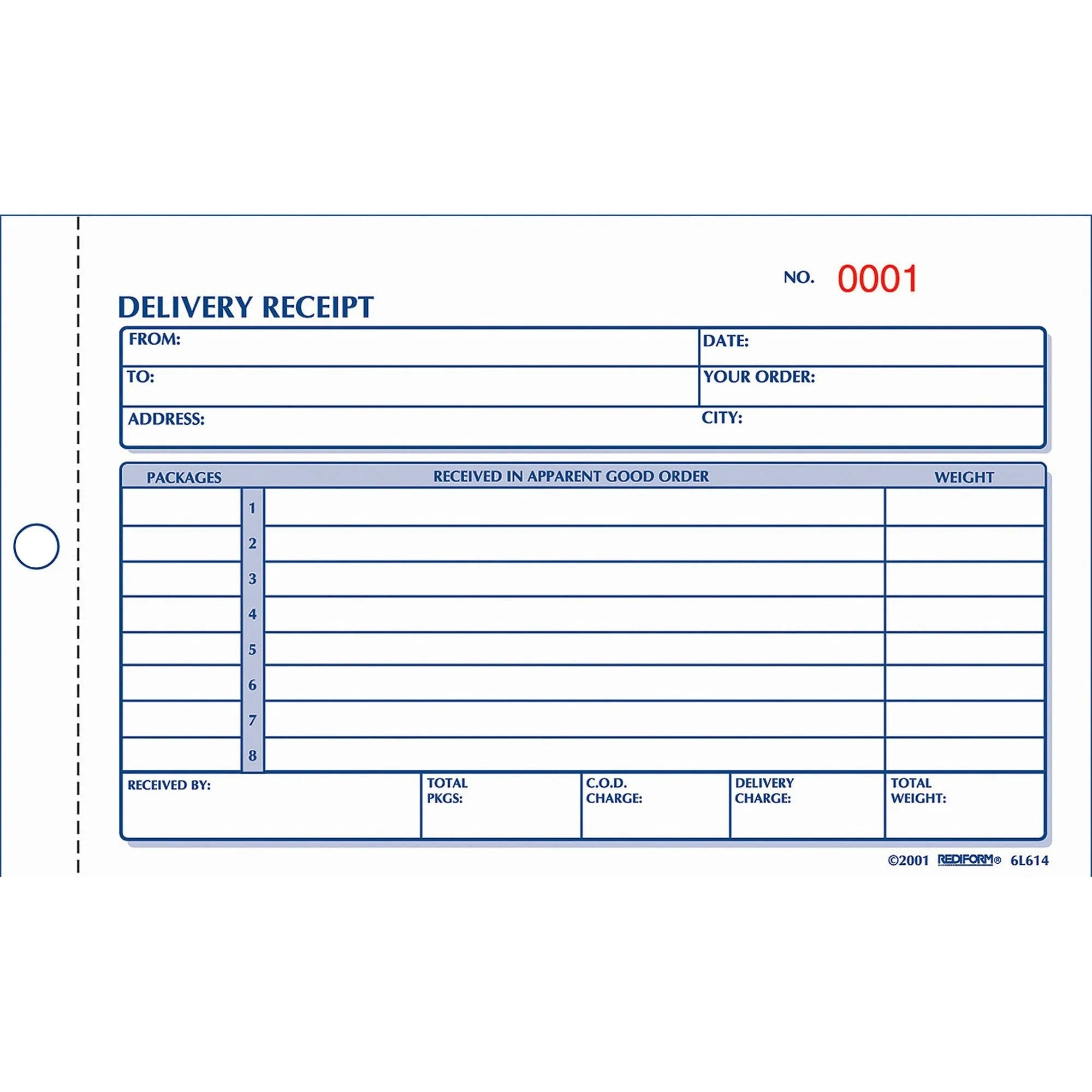 Rediform Carbonless Delivery Receipt Books